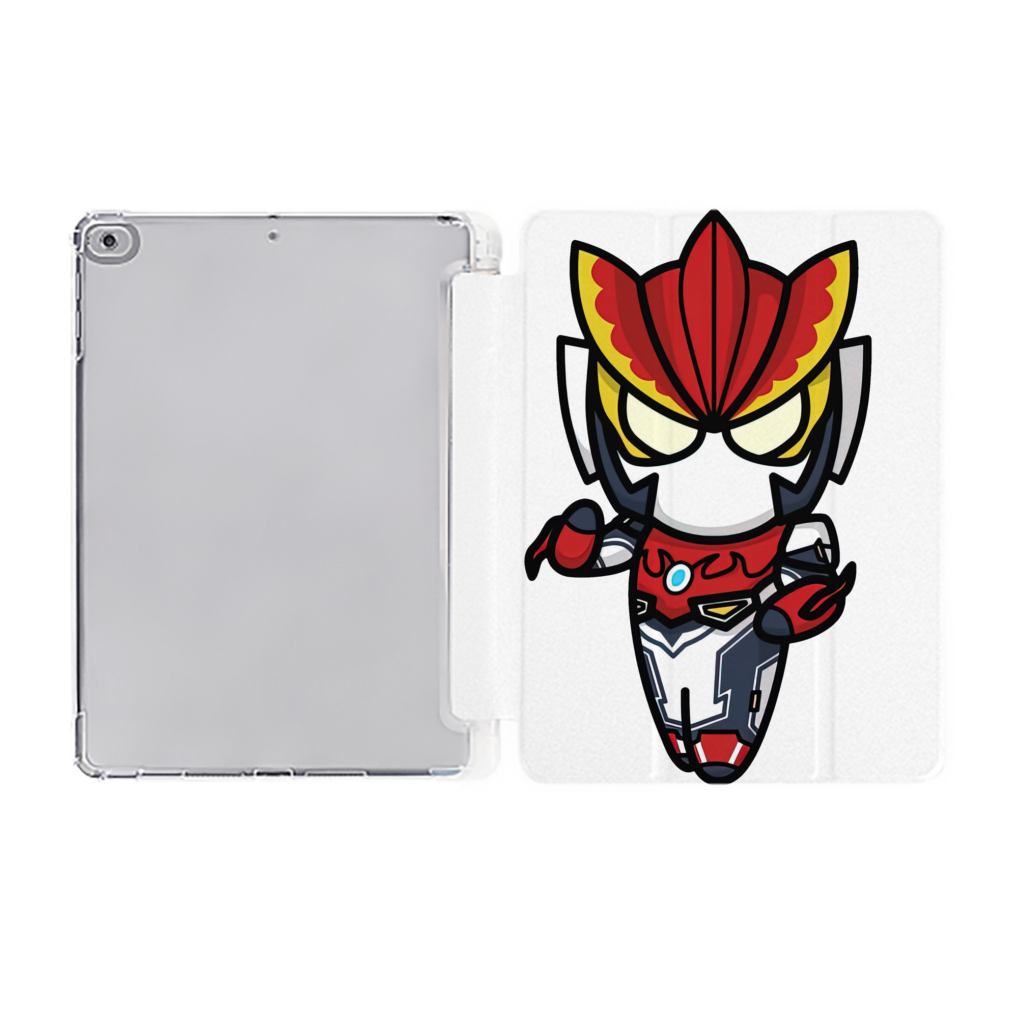 （画像用） ウルトラマン Ultraman IPad ケース ペン収納付き 三つ折りスタンド PUレザー×シリコン 対応機種9.5/10.5/10.9インチ
